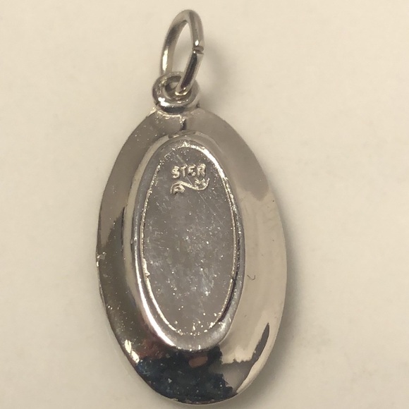 Lobster platter sterling silver vintage‎ pendant bracelet charm - Picture 3 of 4